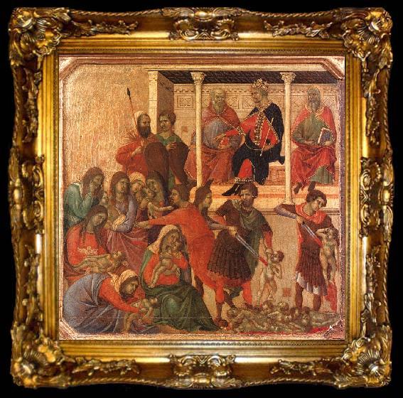 framed  Duccio di Buoninsegna Slaughter of the Innocents, ta009-2